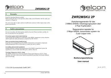 ZWR2MSKU 2P - Elcon Systemtechnik