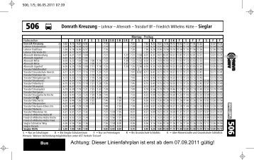 506 N Donrath Kreuzung Achtung: Dieser Linienfahrplan ist ... - RSVG