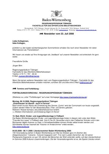 Newsletter vom 23. Juli 2008 - Fachstelle fÃ¼r das Ã¶ffentliche ...