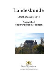 Regionalteil Regierungsbezirk TÃ¼bingen 2011 - Fachstelle fÃ¼r das ...