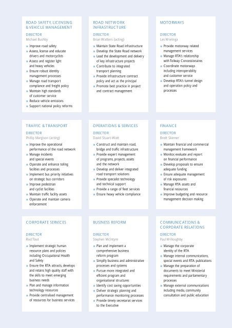 Annual Report 2006 (main body) - RTA - NSW Government