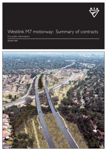 Westlink M7 motorway - RTA - NSW Government