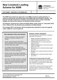 New Livestock Loading Scheme for NSW - RTA - NSW Government