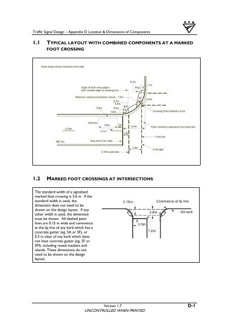 Appendix D Location and dimensions of components - RTA