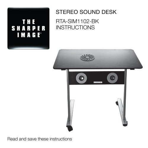Stereo Sound Desk Rta Sim1102 Bk Instructions Rta Products