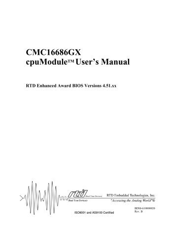 cmc16686gx manual - RTD Embedded Technologies, Inc.