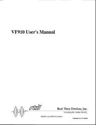 VF910 User's Manual - RTD Embedded Technologies, Inc.