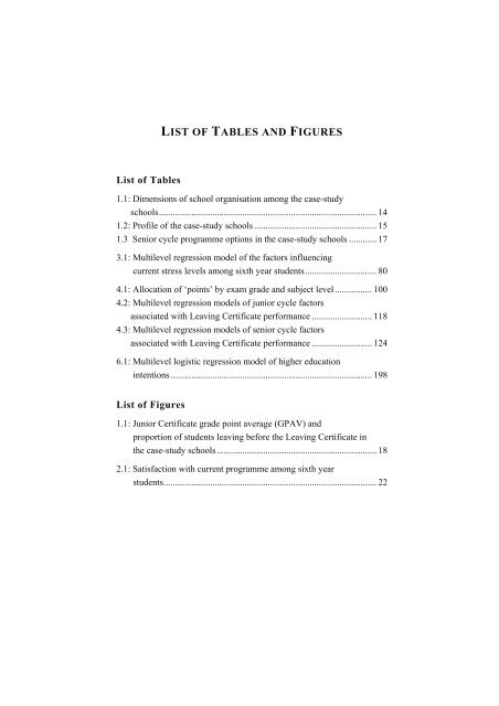 From Leaving CertiFiCate to Leaving SChooL a Longitudinal Study ...