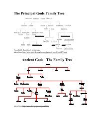 The Principal Gods Family Tree