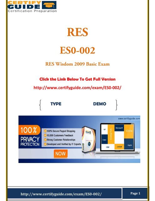 ES0-002 Exam Questions - Pass in First Attempt