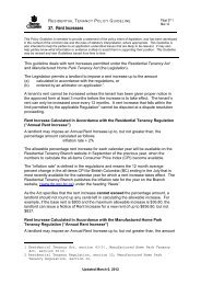 37. Rent Increases - Residential Tenancy Office