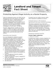 Fact Sheet RTB-113 - Residential Tenancy Office
