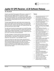 Jupiter 5V GPS Receiver, v2.30 Software Release TU30 ... - Gpskit.nl