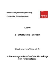 Steuerungsentwurf auf der Grundlage von Petri-Netzen - RTS