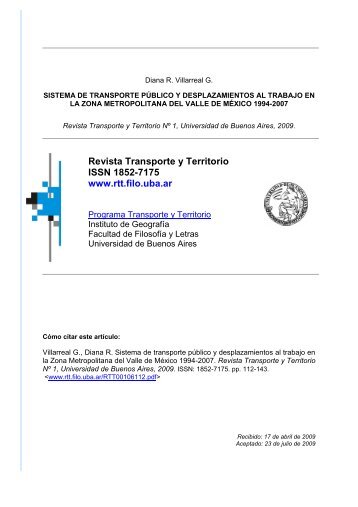 Sistema de transporte pÃºblico y desplazamientos al trabajo en la ...