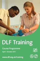 DLF Training - Disabled Living Foundation