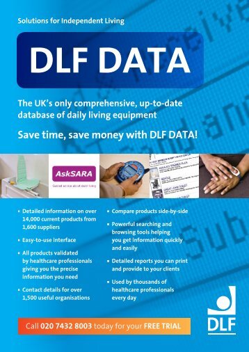 DLF Data Classification - Disabled Living Foundation