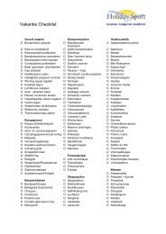 Vakantie Checklist.pdf - Holiday Sport