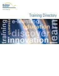 Training Directory - Rubber Division