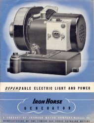 1936 Iron Horse Generator Brochure - ruc enterprises