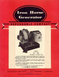 1948 Iron Horse generator brochure - ruc enterprises