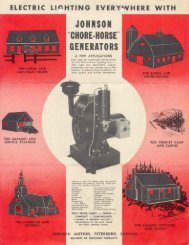 1939 Chore-Horse generator brochure - ruc enterprises