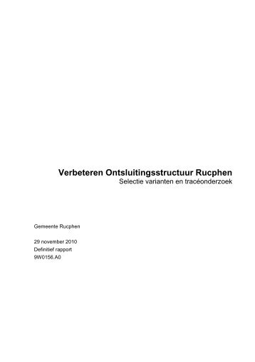 Verkorte planstudie - Gemeente Rucphen