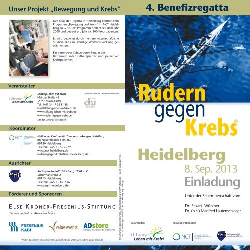 Flyer Heidelberg 2013 - Rudern gegen Krebs