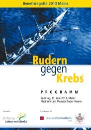 Programmheft Mainz 2013 - Rudern gegen Krebs