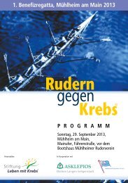 Programmheft - Rudern gegen Krebs