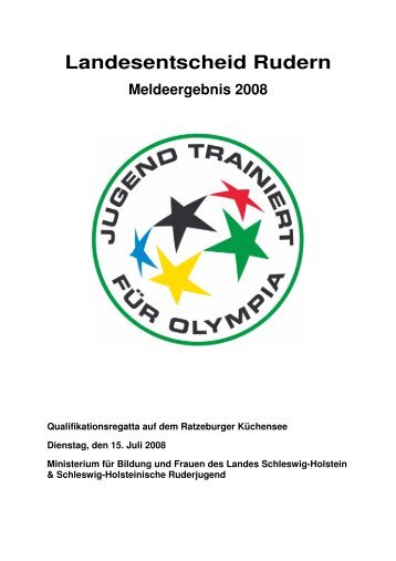 Jugend trainiert fÃ¼r Olympia 2008 _Meldeergebnis - Rudern.de