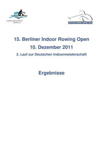 15. Berlin Indoor Rowing Open - Rudern.de
