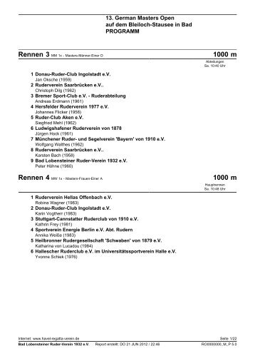 1000 m 1000 m - Rudern.de