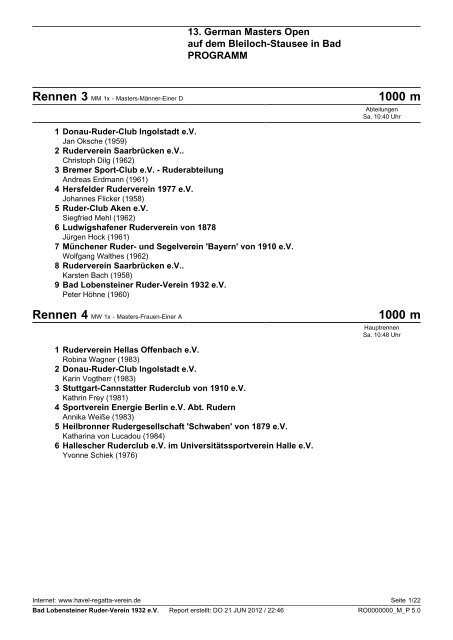 1000 m 1000 m - Rudern.de