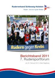 RVSH Berichtsband 2011 - Rudern in Schleswig-Holstein