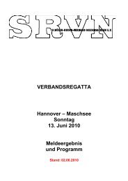 VERBANDSREGATTA Hannover â Maschsee Sonntag ... - Rudern.de