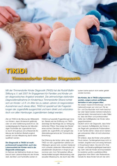 TiKiDi-Timmendorfer Kinder Diagnostik - Rudolf-Ballin-Stiftung eV