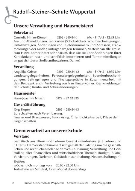 RSS-Navigator 2013/ 2014 - Rudolf Steiner Schule Wuppertal