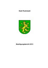 Stadt Rudolstadt Beteiligungsbericht 2013