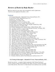 Reviews of Books - Rudy Rucker