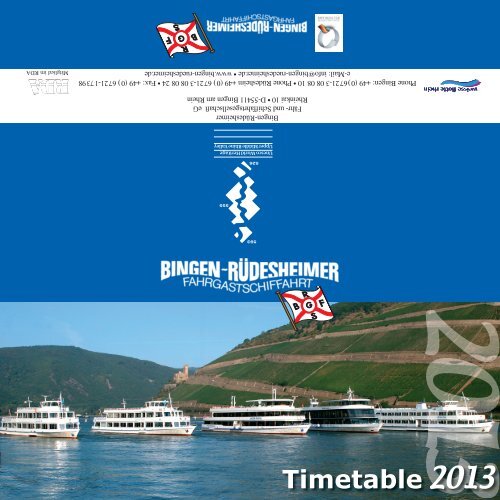 Download the timetable here - Rüdesheim