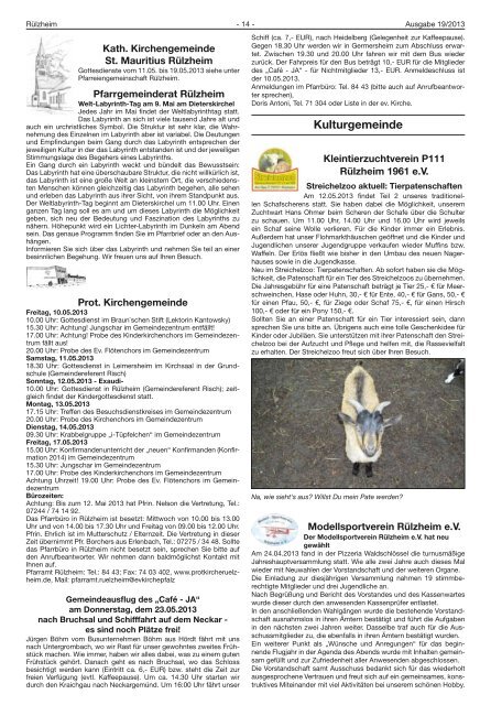 Donnerstag, den 9. Mai 2013 Nr. 19/2013 - Verbandsgemeinde ...