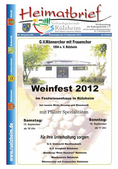 Weinfest 2012 - Verbandsgemeinde RÃ¼lzheim