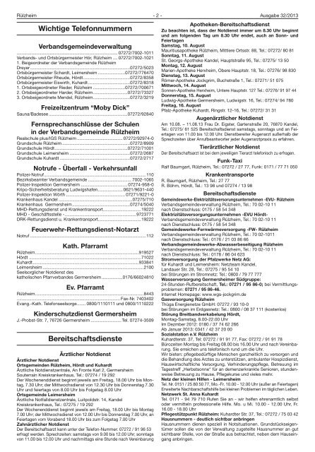 ab ca. 22.00 Uhr - Verbandsgemeinde Rülzheim