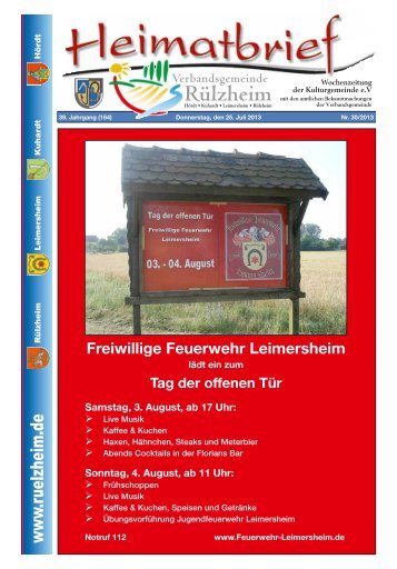 Freiwillige Feuerwehr Leimersheim - Verbandsgemeinde RÃ¼lzheim