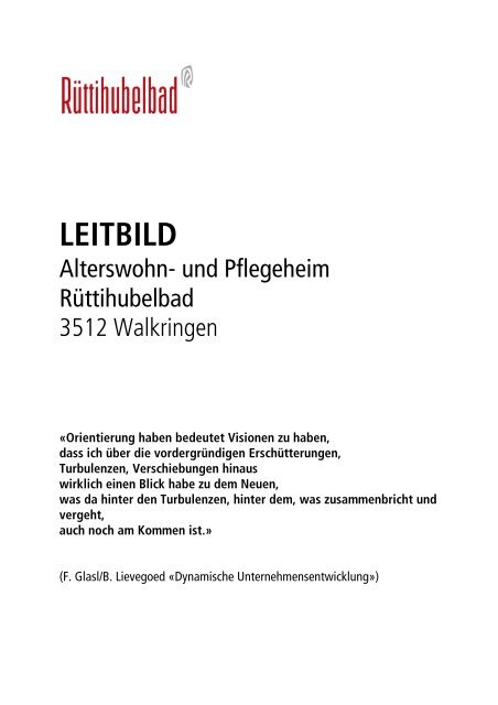 LEITBILD mit EinfÃ¼gung 1 - Stiftung RÃ¼ttihubelbad