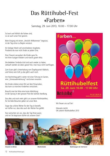 Mitteilungen Nr. 97 Juni 2013 - Stiftung RÃ¼ttihubelbad