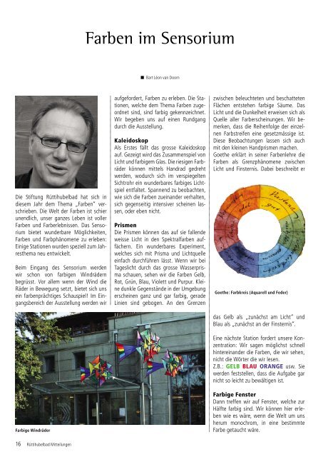 Mitteilungen Nr. 97 Juni 2013 - Stiftung RÃ¼ttihubelbad