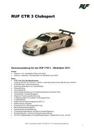 Technische Daten und Ausstattungsdetails CTR 3 - RUF Automobile ...