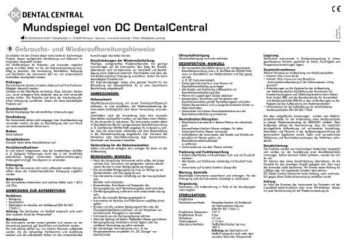 Deutsch - Dental Central